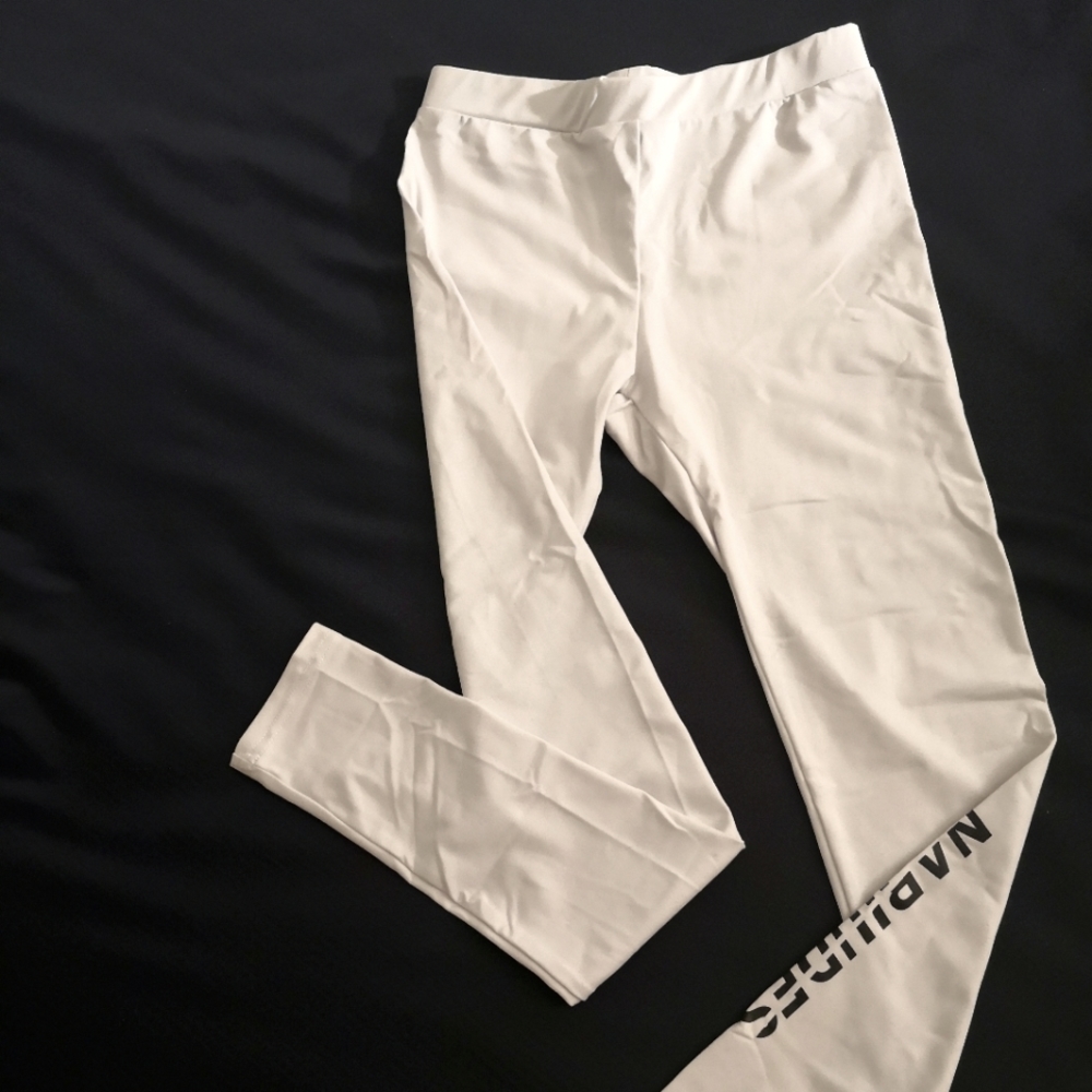 High-Waisted Breathable Leggings (White)